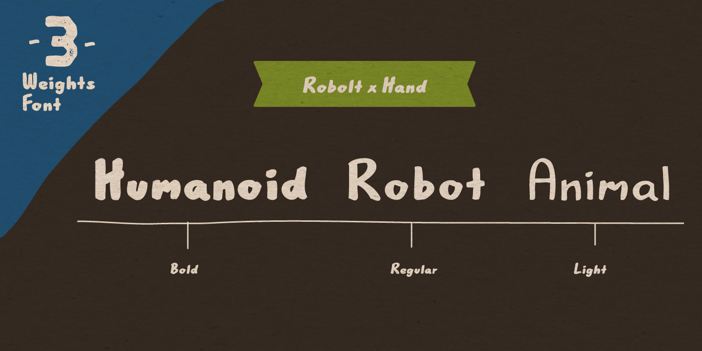 Пример шрифта Robolt Hand Regular